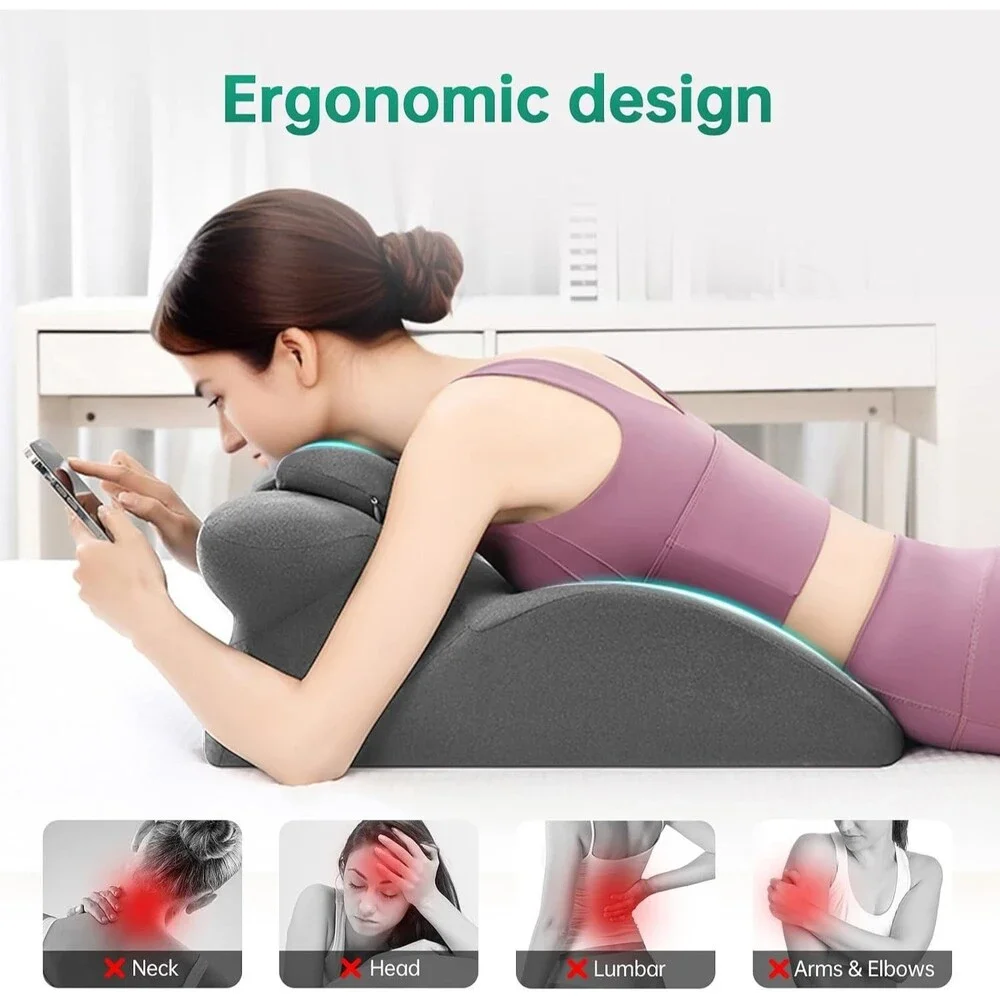 MOONYOOY Memory Foam Wedge Pillow Bed Support Reading Gray New Ergonomic